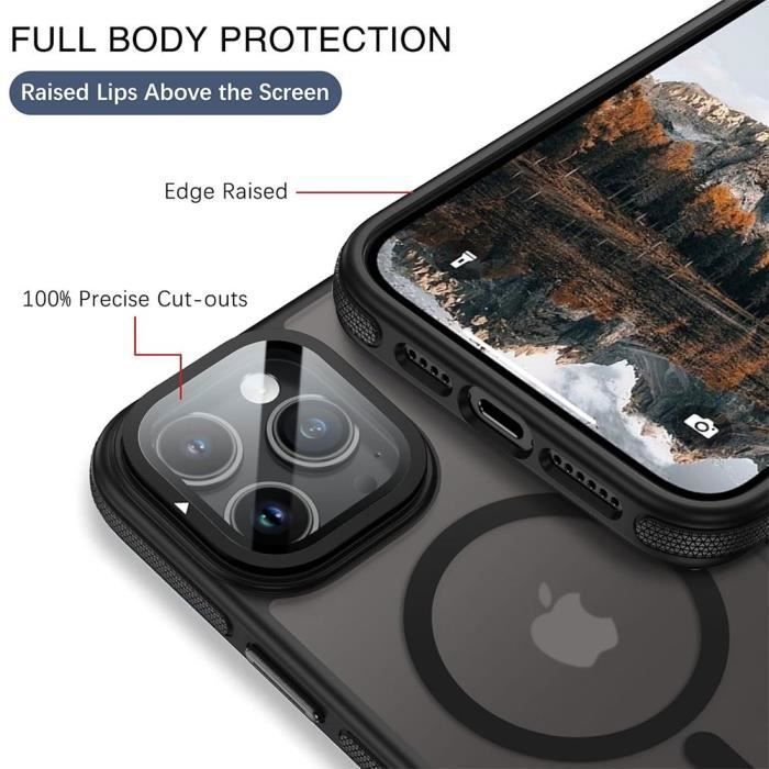 Защитный чехол - BOOLING - для iPhone 16 Pro - Противоударный - Полупрозрачный - Магнитное кольцо