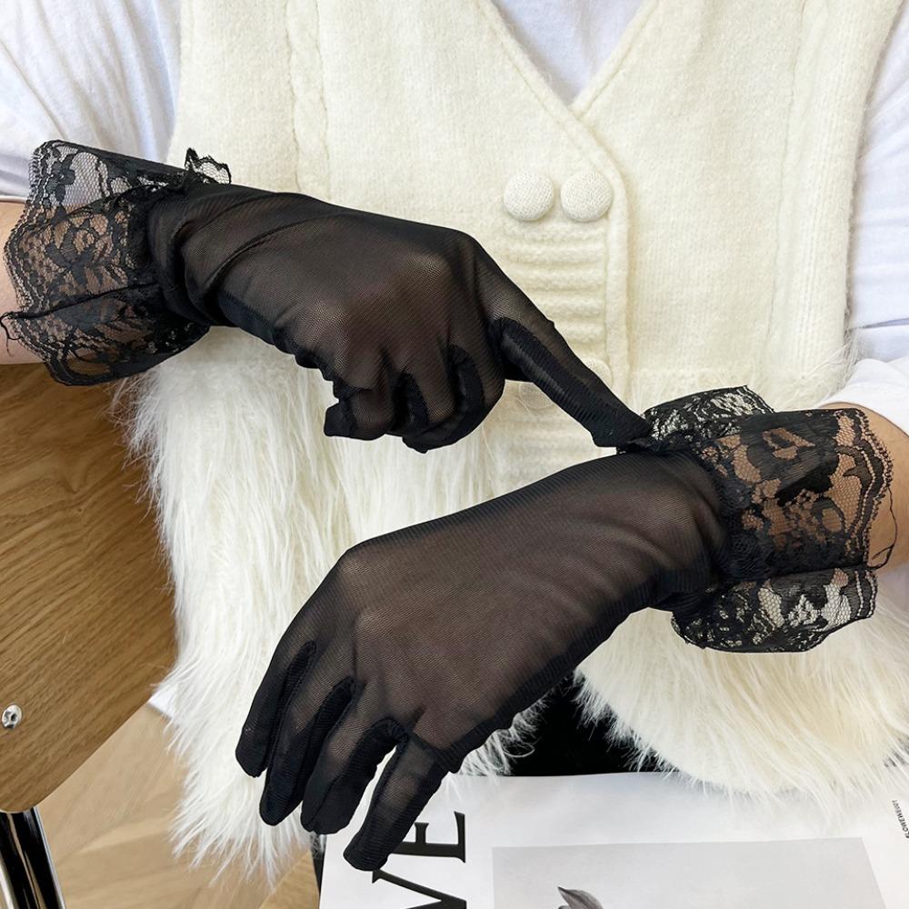 Highly Elastic Lace Gloves Anti-uv Sunscreen Gloves 2024 Riding Driving Gloves  Cycling Driving
