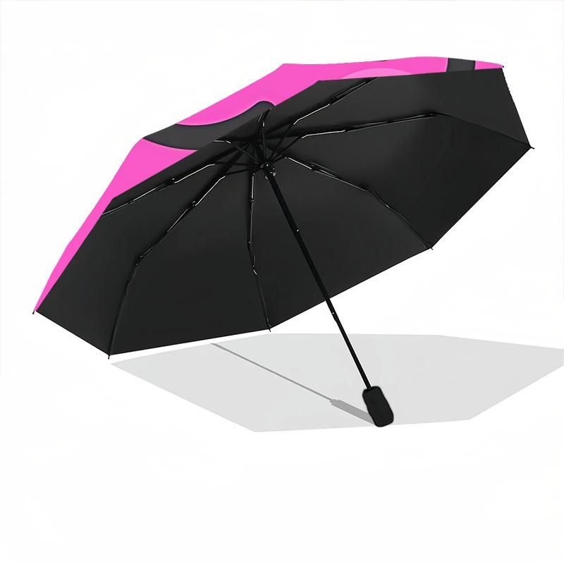 1pc Happy Pink Face Automatic Open/Close Umbrella - Compact Travel Umbrella, Gift for Birthday, Holiday yy260106052