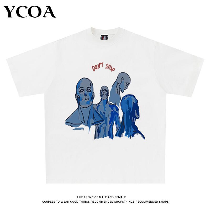 Men Tshirt Cotton Summer Short Sleeve Tees Pulovers Graphic Korean Fashion Y2k Streetwear Oversized Harajuku Aesthetic Clothing