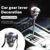 Skulls Soldier Grip - Handcrafted Gear Knob,Sliver Devil Skulls Car Stick Shifter Handle,Skeleton Style Fit Most Manual Automatic Transmissions