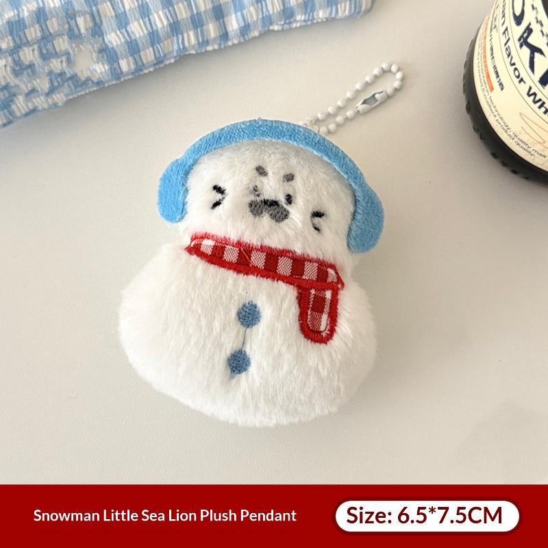 Plush Seal Keychain Cartoon Animal Doll Bag Pendant Cute Sea Lion for Kids Birthday Party Gifts