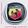 For Fiat 500 Aath Front Grille Badge and Rear Trunk Lid Badge Emblem 2 Pcs 3D Drop Sticker Badge