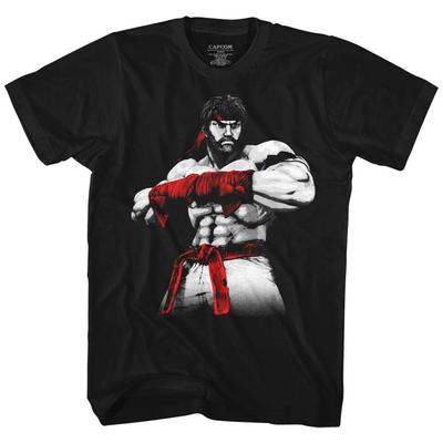 Игровая футболка Street Fighter Hot Ryu2 Черная Унисекс