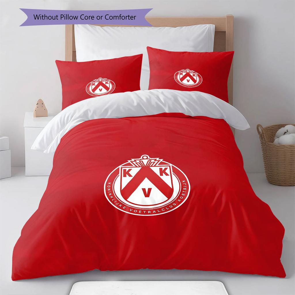 Kortrijk logo Bedding Quilt Set Quilt Cover Pillowcase Home Decoration Birthday Gift (1 * duvet cover + 2 * pillowcase, without core)