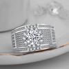Fl 1 .5 Carat Diamond Men 'S Exaggerated Large Ring Genuine 925 Sterling Silver Anillos De Jewelry Diamond Engagement Rings Box