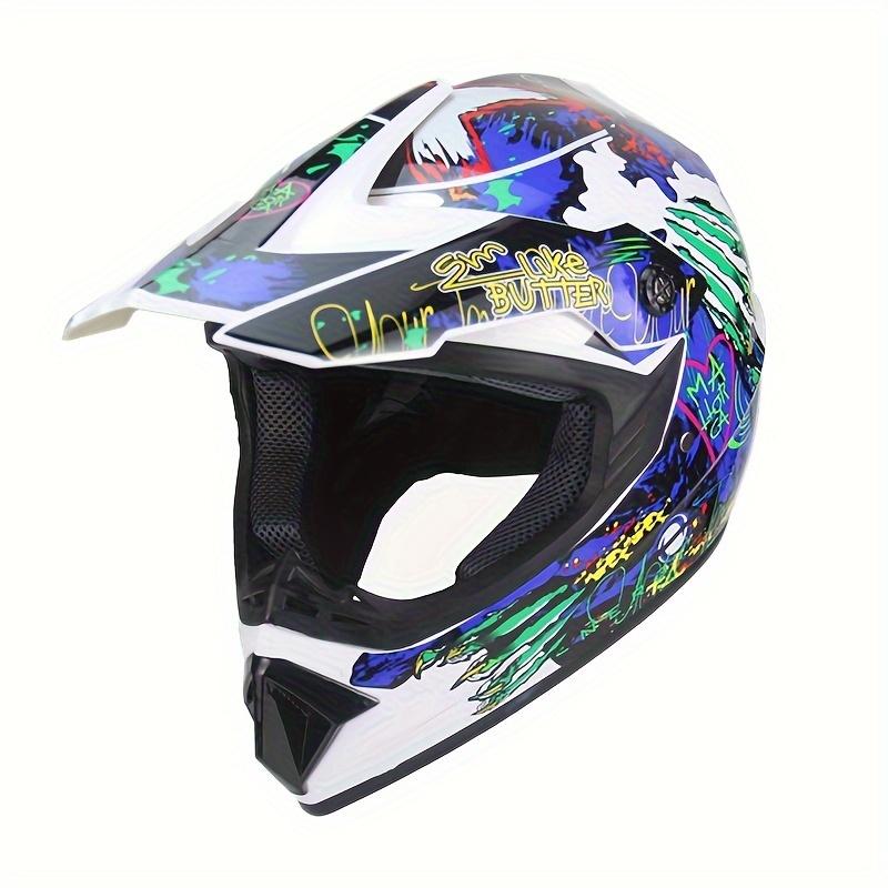 Unisex Off-Road Motorcycle Full Helmet 225 Pink Size 5 Travel Personality Safety Cover Four Seasons Motorbike Riding Helmet