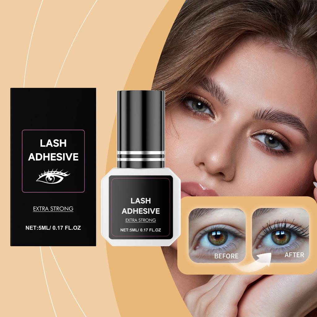 Ultra-strong Eyelash Glue Dries In Seconds And Maintains Long-lasting Adhesion For Various Types Of Eyelash Extensions 5ML