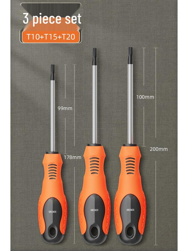 Green Forest Magnetic Hex & Mi Word Screwdriver Set: T8, T15, T20, T25, T30