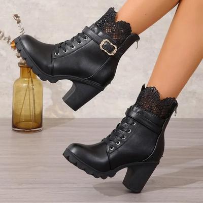 Высокие каблуки Ботильоны Женские Ботинки Острый носок Сексуальная обувь для женщин 2025 Новые Задняя молния Классические Повседневные Ботинки Женские Ботинки Botas