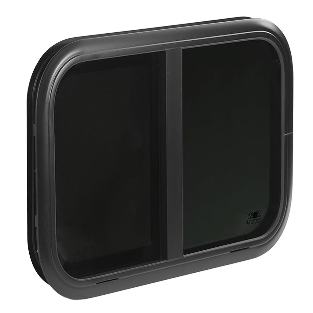 Сдвижное окно для автодома 750 x 430 мм Черный Алюминиевый Сплав Прицеп УФ-стойкое Стекло С Передвижной Сеткой от Насекомых