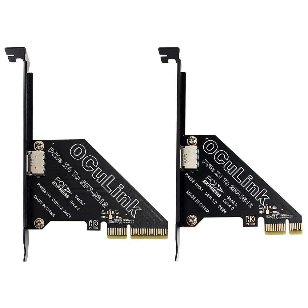 1 ПК PCIe для SFF 8611 и 8612 Адаптер PCIe 4.0X4/X1 для Oculink Адаптер PCle4.0 PCIe X4/X1 SSD для U.2 OCUlink Адаптер SFF-8612