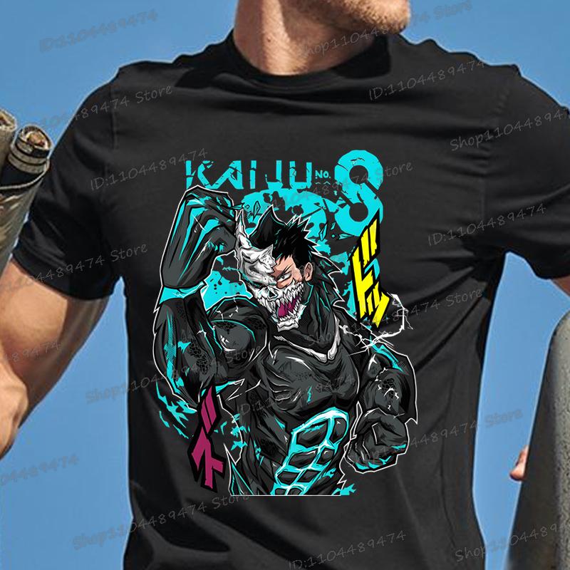 Японское аниме футболка Kaiju No 8 мужская в панк-стиле, футболки Соширо Хошина, подарок для любителя манги, графическая футболка, унисекс футболка Kaiju No 8