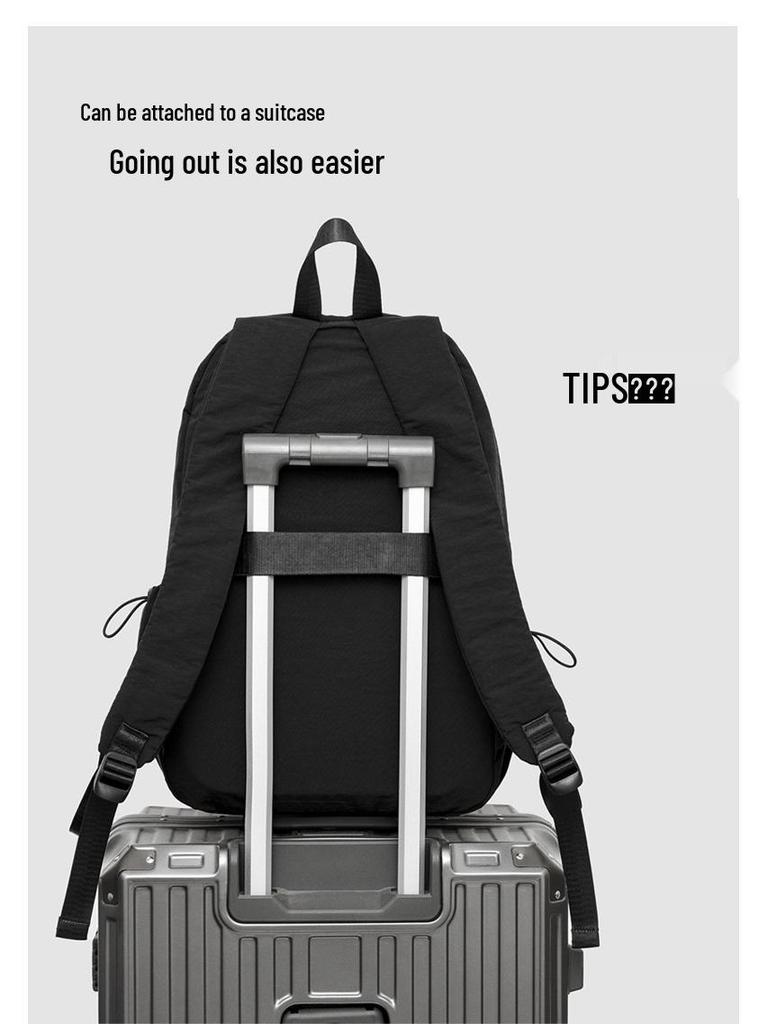 High Capacity Student Backpack – Versatile, Stylish, Lightweight Travel Bag In Solid Colors