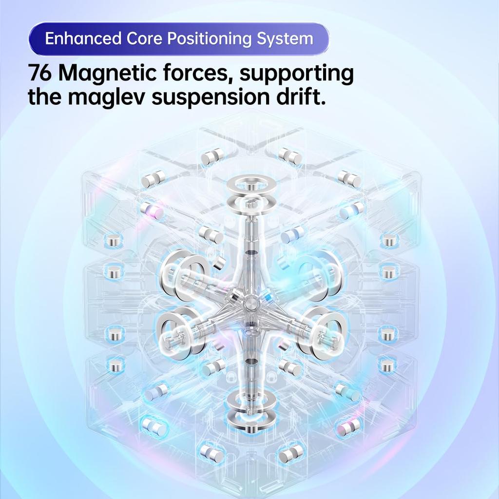 GAN356 Maglev, официальный соревновательный магнитный куб - GAN 356 Высокопроизводительный магнитный куб-пистолет 3x3 Без наклеек Легко поворачиваемый магический куб (GES про+)