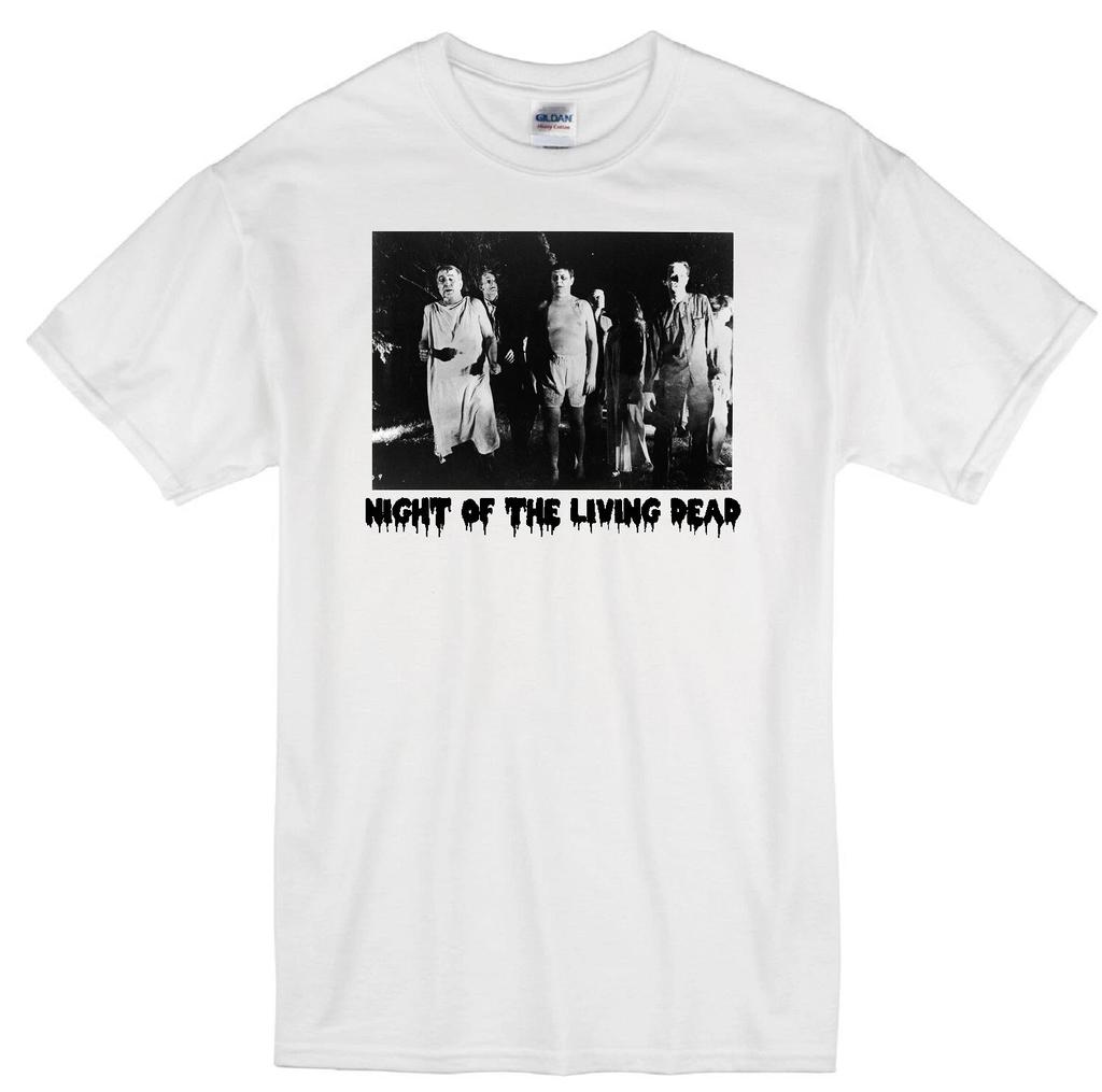 NIGHT OF THE LIVING DEAD ZOMBIES 1968 MOVIE GEORGE ROMERO WHITE T-shirt