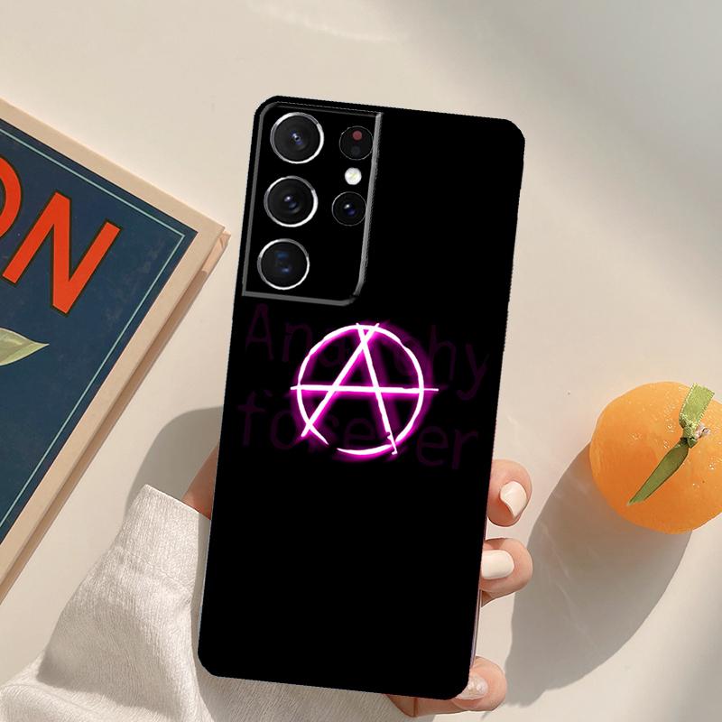 Символ Анархии Чехол для Телефона для Samsung Galaxy S22 S23 S21 Ultra S20 FE S8 S9 S10 Plus Note 10 20 Ultra Чехол