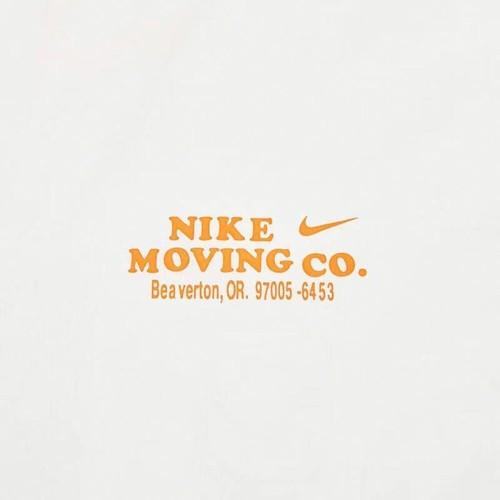 Nike Мужская повседневная футболка с коротким рукавом, дышащей спинкой и большим принтом