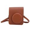 PU Leather Mini Camera Case Bag with Adjustable Shoulder Strap for Instax Mini 40 CameraBrown