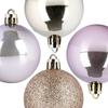 Rose Gold Shatterproof Christmas Baubles 5cm 12-Pack