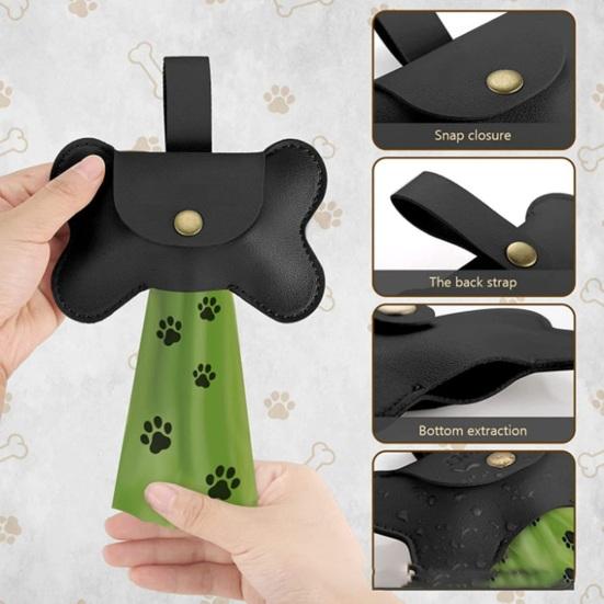 1 Set Pet Poop Bag Dispenser Convenient Dog Poop Pickup Bag Organizer Compact Pet Waste Bag Holder for Outdoor