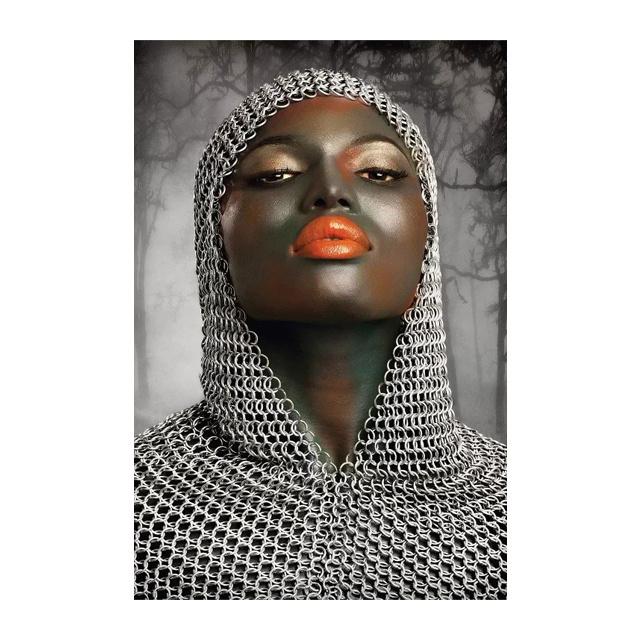 Африканские черные женские портретные художественные постеры и принты на холсте, живопись, макияж, женская настенная картина для гостиной, домашний декор