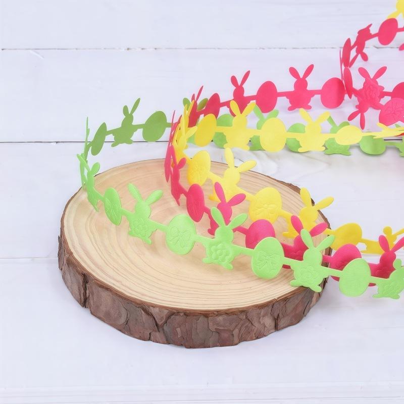Easter Ribbon 2cm x 10m 3 Colors Bunny and Egg Pattern Gift Wrapping Ribbon for Easter Decor DIY Crafts