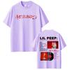 Футболка унисекс Lil Peep Crybaby Hellboy Женская одежда Модная футболка в стиле хип-хоп 100% хлопок Оверсайз с коротким рукавом