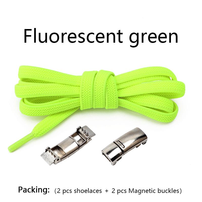 1 пара шнурков без завязывания, магнитная застежка, эластичные шнурки для детских и взрослых кроссовок, плоские резиновые шнурки