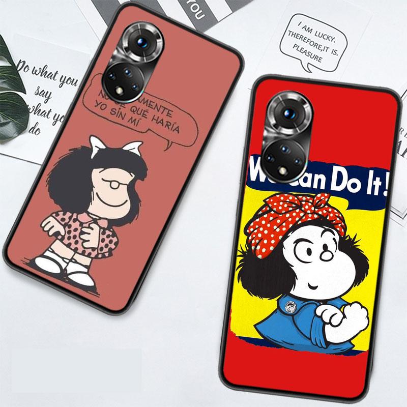 Милый чехол для телефона M-Mafaldas для Huawei P Smart 2021 Y5 Y6 Y7 Y9 Honor 50 20 Pro 10 10I 9 9X Y9S 8 8A 8X 8S 7S Cover