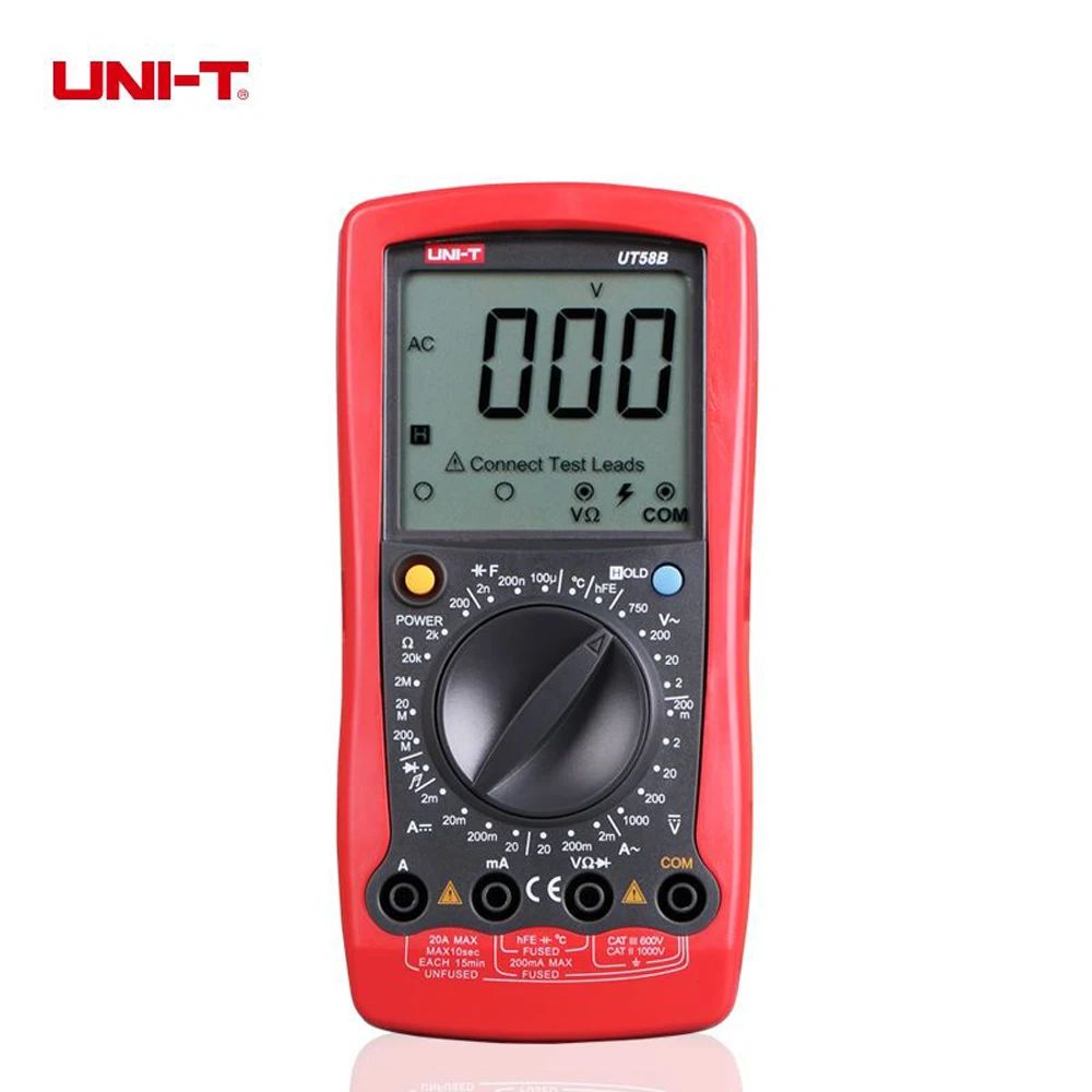 UNI-T UT58A UT58B UT58C UT58D UT58E Профессиональный цифровой мультиметр Высокоточный многофункциональный электрический измерительный инструмент