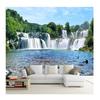 Waterfall Running Water Large Wall Paper Modern Living Room Decor TV Background Wallpaper 3D Landscape Mural