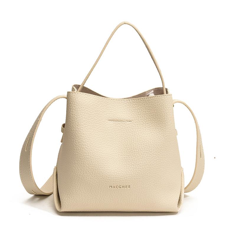 Сумка-тоут с узором личи, женская новая трендовая нишевая сумка-ведро, универсальная сумка через плечо и мессенджер, оптом