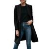 Women's Autumn And Winter Long Hidden Button Woolen Coat