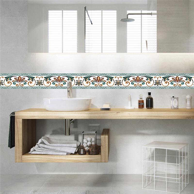 3D обои бордюры ПВХ самоклеящиеся водонепроницаемые наклейки на стену гостиная ванная комната линия талии 3D домашний декор бордюр