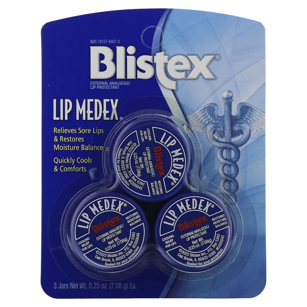 Blistex Lip Medex, 3 Units, 7.08 G (0.25 Oz) Each