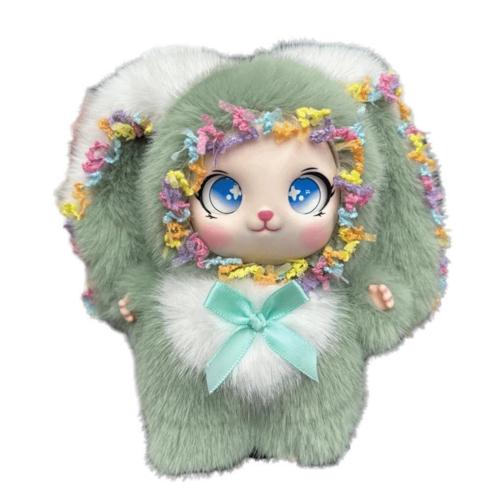 Big Ear Bunny Doll Pendant Bag Hanging Car Key Ring Delicate Rabbit Plush Keychain Party Decor