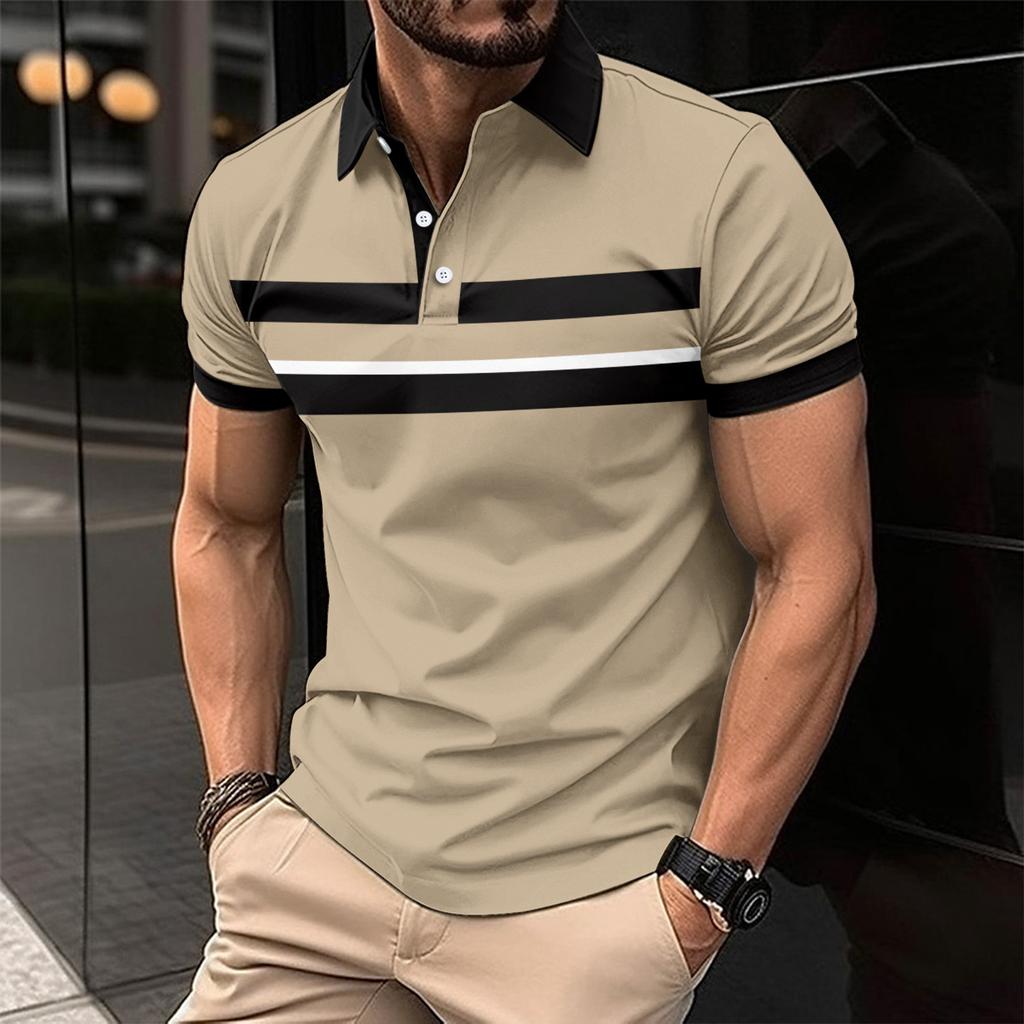 Men's T-shirt Polo Shirt New Summer Polo Shirt Men's Short-sleeved Top Casual Polo Shirt
