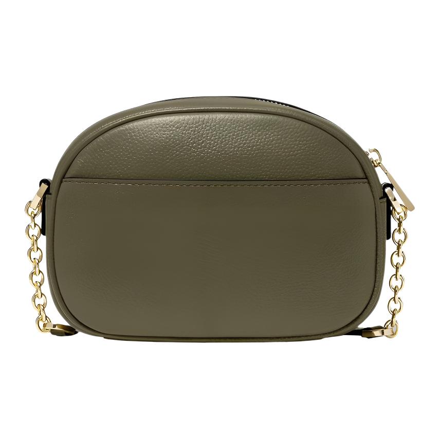 Michael Kors MK Jet Set Charm 19 Золотой Логотип-Буквы Текстурированная Кожаная Сумка Через Плечо Женская Сумка Через Плечо Оливково-Зеленая 32F2GT9C0L-OLIV
