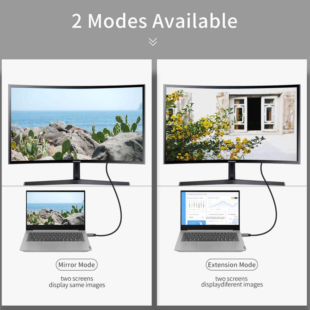 Кабель USB C-DisplayPort 6 футов (4K@60Гц, 2K@144/165Гц), Совместимо с MacBook Pro/Air, iPad Pro/Air, iMac, Surface, Galaxy