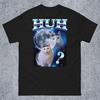 HUH Funny Dank Cat Meme Tee Shirt Gift for Woman and Unisex Ugly Shirts Unhinged T-shirt Goofy Ahh Cats Clothes Stupid Silly Tshirt Unisex