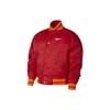 CNY Series Snap Button Ribbed Collar Long Sleeve Jacket Kids Jackets Red FD4073-657