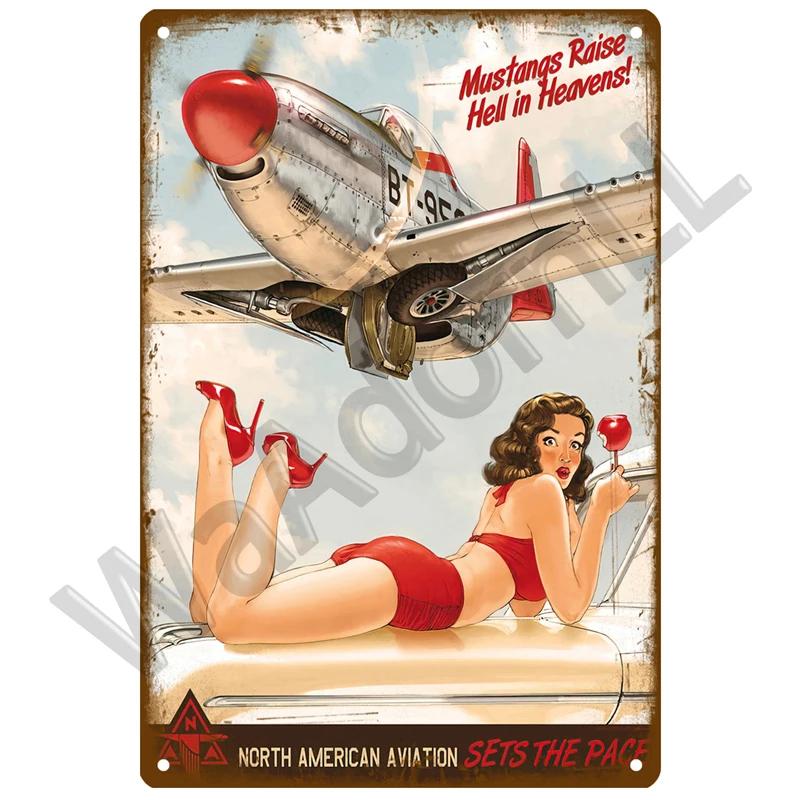 Металлическая табличка с самолетом, ретро жестяная вывеска, истребитель, реактивный самолет, винтажная металлическая табличка, живопись, украшение для гостиной, дома, стены, декор