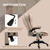 Massage Chair with Heat Function, Ergonomic Desk Chair, Height-Adjustable, 68L x 72W x 110-120 cm, Brown