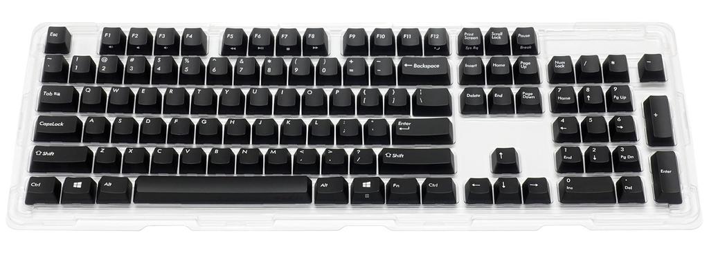 FILCO PBT Molded Keycap Set for Majestouch 104 English with Key FKCS104EBTZ 2-color Replacement, Keys, Layout, Puller, Black,