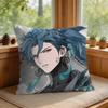 Ji Yan Wuthering Waves Cute Cushion Cover Square Short Plush Pillow Case Living Room Sofa Home Decor Funda X