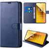 Case for Xiaomi Redmi Note 13 5G (not for 4G), Navy Blue, Shockproof Leather Effect Case with Card Holder and Stand Function