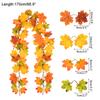 Artificial Autumn Maple Leaves Garland Vine Hanging Plant for Thanksgiving Halloween Fireplace Decoration Christmas Home Decor