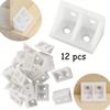 12pcs Corner Bracket Nylon Plastic Thickened Furniture Closet Right Angle 90 Degree Connecting Fittings Corner Code