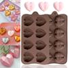 15/8 Полость Алмаз Сердце Силиконовая форма для шоколада 3D Сердце Аксессуары для торта Формы DIY Кубики льда Бисквит Кондитерские изделия Форма для выпечки